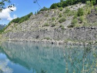 Gefluteter  Glaukoquarzit-Steinbruch
